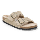 BIRKENSTOCK ARIZONA SHEARLING SUEDE LEATHER | TAUPE