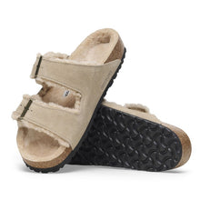 BIRKENSTOCK ARIZONA SHEARLING SUEDE LEATHER | TAUPE