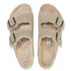 BIRKENSTOCK ARIZONA SHEARLING SUEDE LEATHER | TAUPE