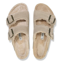 BIRKENSTOCK ARIZONA SHEARLING SUEDE LEATHER | TAUPE