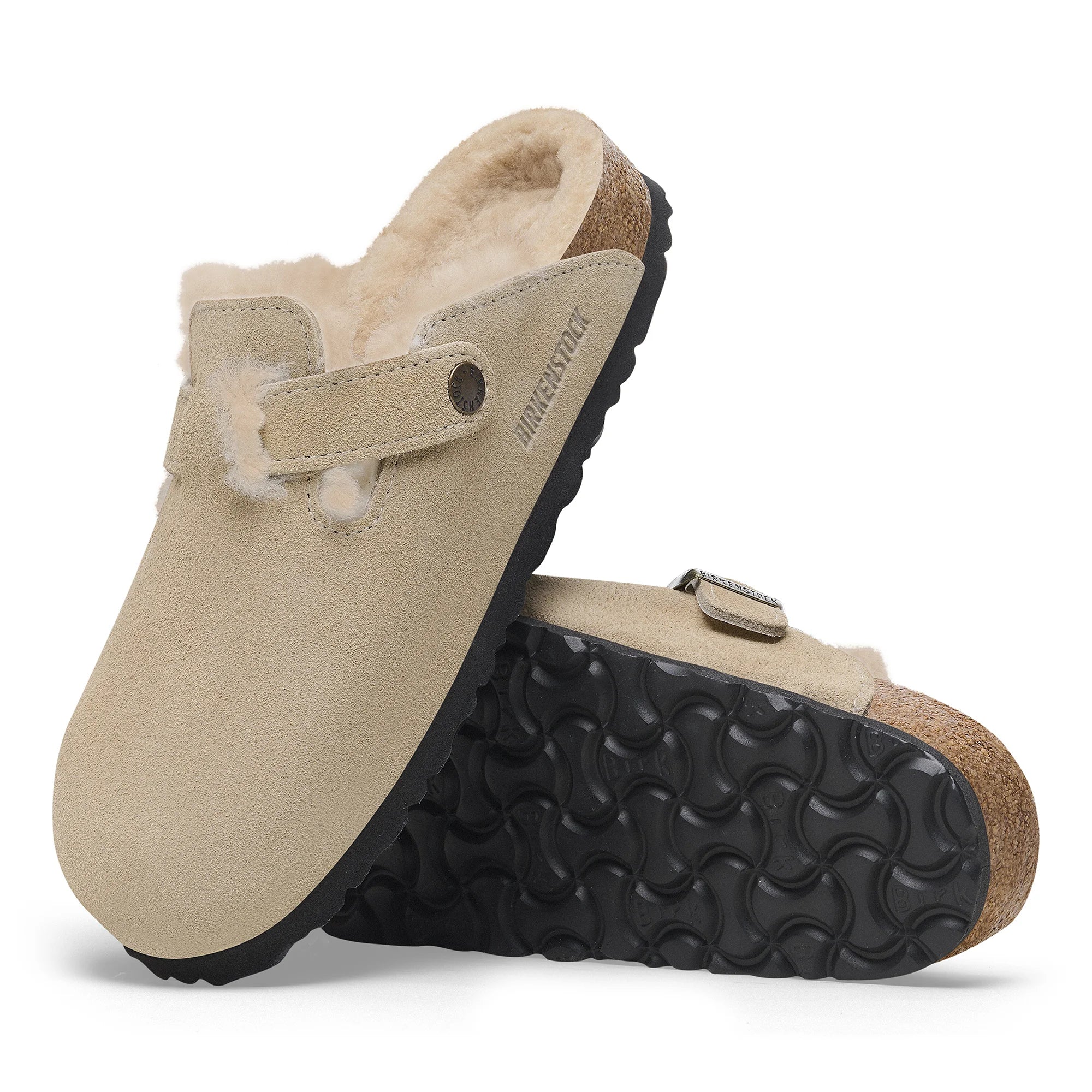 BIRKENSTOCK BOSTON SHEARLING | TAUPE