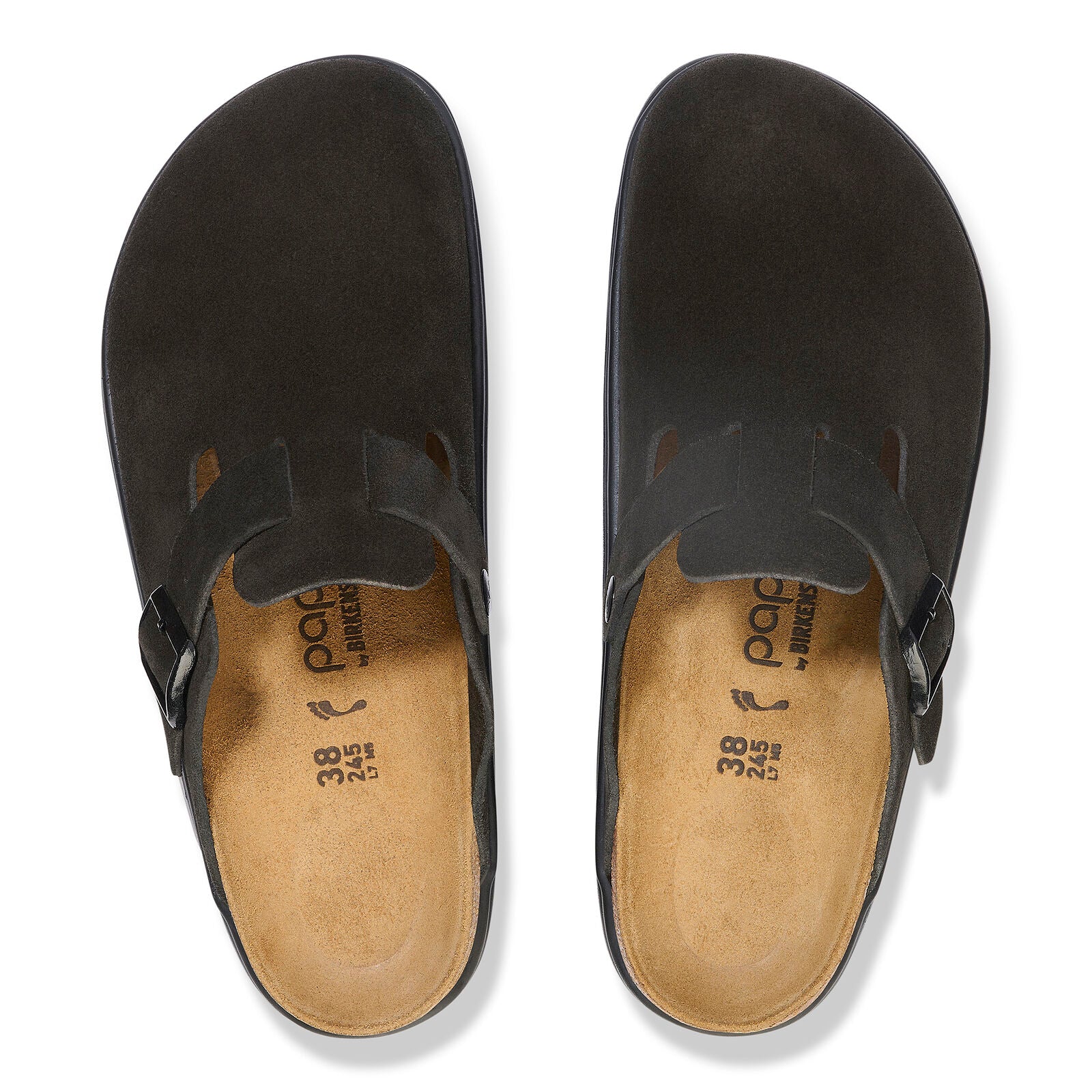 BIRKENSTOCK BOSTON CHUNKY SUEDE | BLACK – THE HEN HOUSE