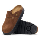 BIRKENSTOCK BOSTON CHUNKY SUEDE | DARK TEA