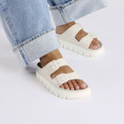 BIRKENSTOCK ARIZONA CHUNKY LEATHER | EGGSHELL