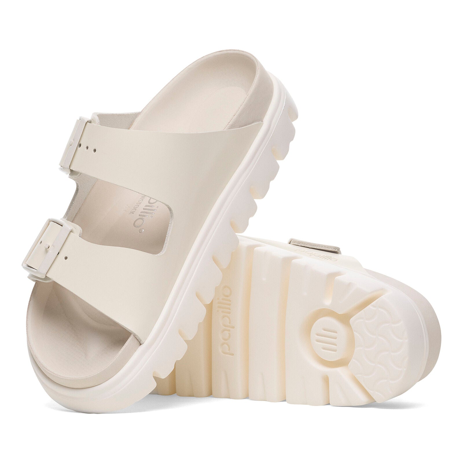 BIRKENSTOCK ARIZONA CHUNKY LEATHER | EGGSHELL