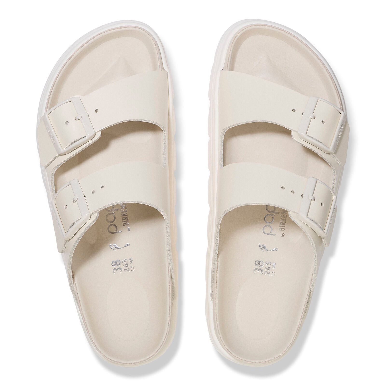 BIRKENSTOCK ARIZONA CHUNKY LEATHER | EGGSHELL