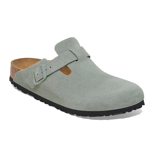 BIRKENSTOCK BOSTON SOFT FOOTBED SUEDE | PURE SAGE