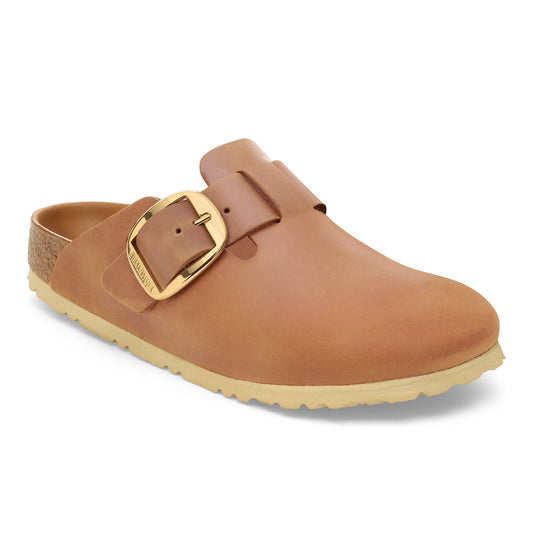 BIRKENSTOCK BOSTON BIG BUCKLE LEATHER | COGNAC