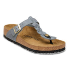 BIRKENSTOCK GIZEH BRAIDED LEATHER | BASALT GRAY