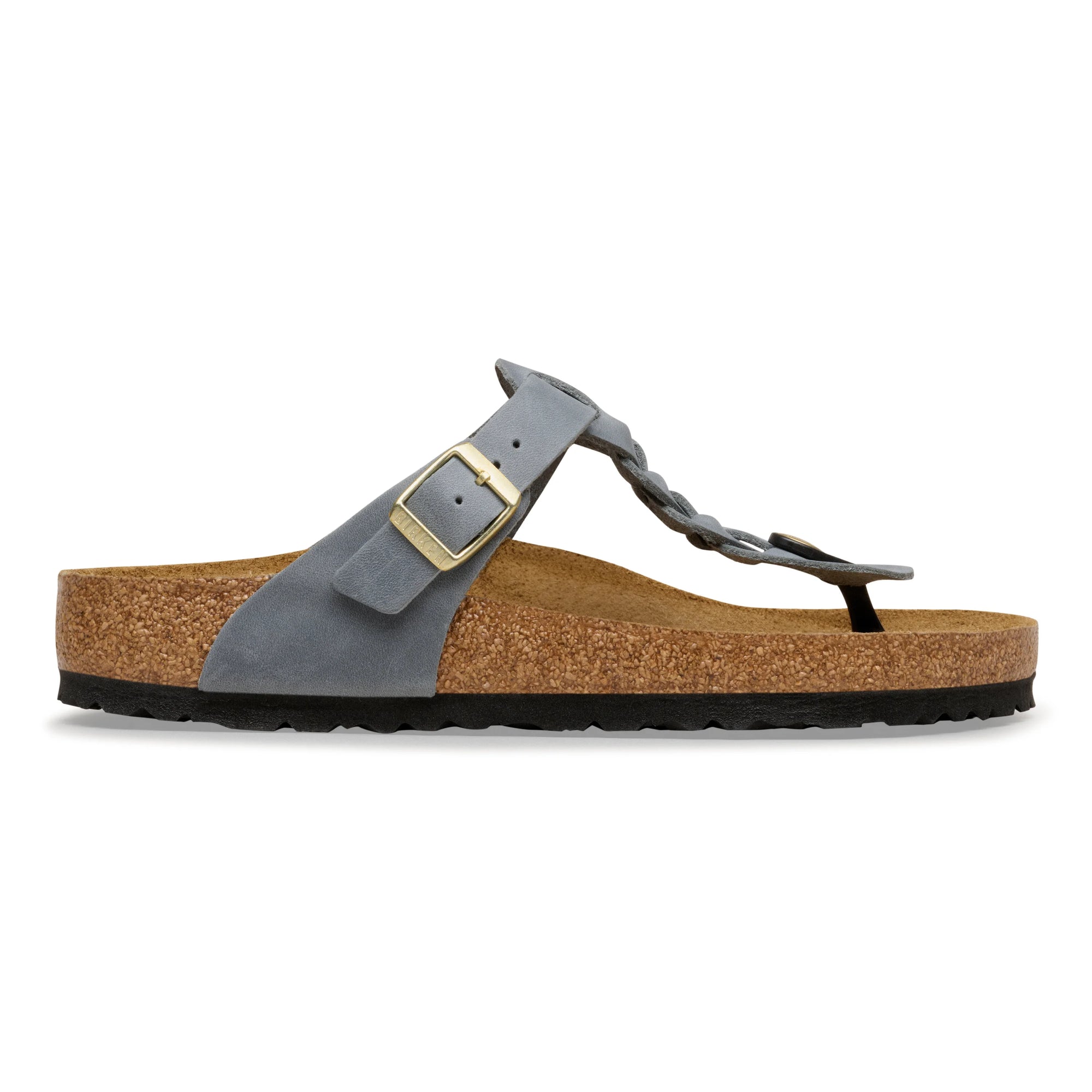 BIRKENSTOCK GIZEH BRAIDED LEATHER | BASALT GRAY