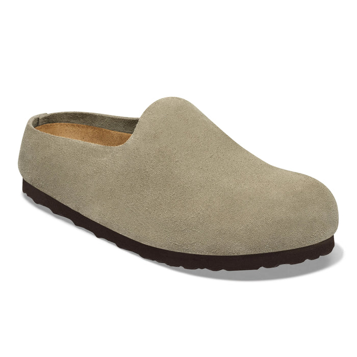 BIRKENSTOCK AMSTERDAM WRAPPED SUEDE | TAUPE