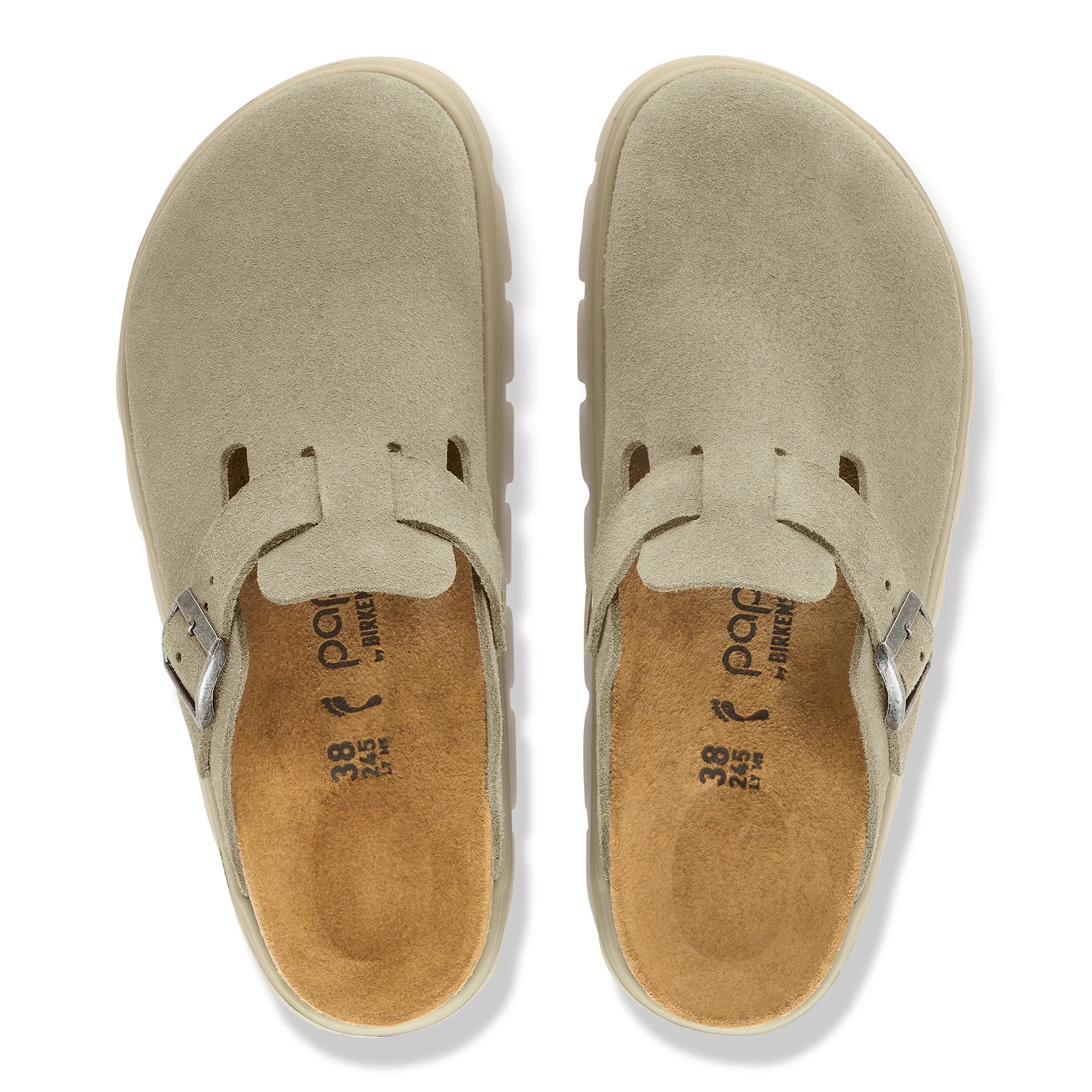 BIRKENSTOCK BOSTON CHUNKY SUEDE | TAUPE