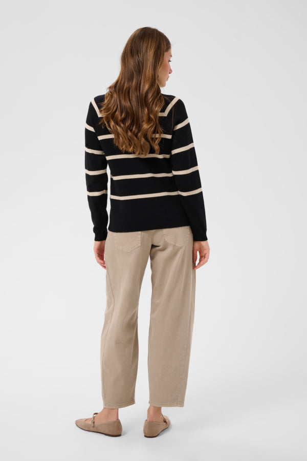 CREAM DELA PULLOVER | BLACK STRIPE