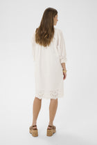 CREAM SELINA DRESS | SNOW WHITE