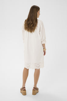 CREAM SELINA DRESS | SNOW WHITE