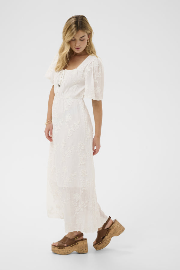 CREAM ZAMMI DRESS | SNOW WHITE