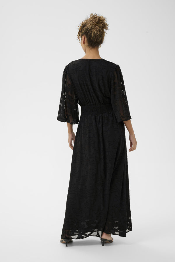 CREAM MISANDRA DRESS | PITCH BLACK
