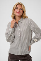 CREAM MIRA SHIRT | JAVA STRIPE