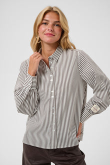 CREAM MIRA SHIRT | JAVA STRIPE