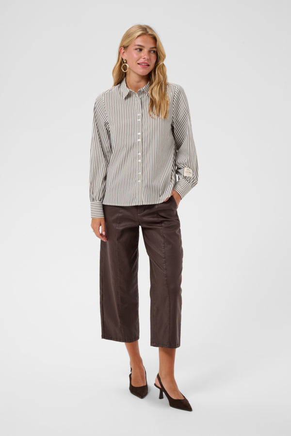 CREAM MIRA SHIRT | JAVA STRIPE