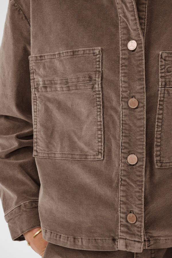 CREAM BRADY SHIRTJACKET | BROWN LENTIL