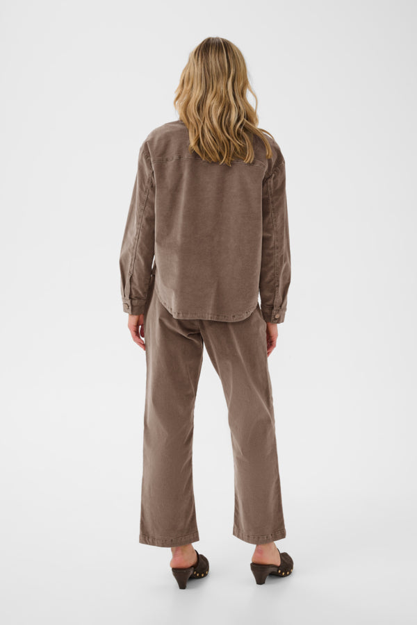 CREAM BRADY SHIRTJACKET | BROWN LENTIL