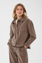 CREAM BRADY SHIRTJACKET | BROWN LENTIL