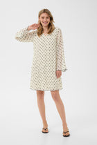 CREAM LONNA DRESS | DOTTED