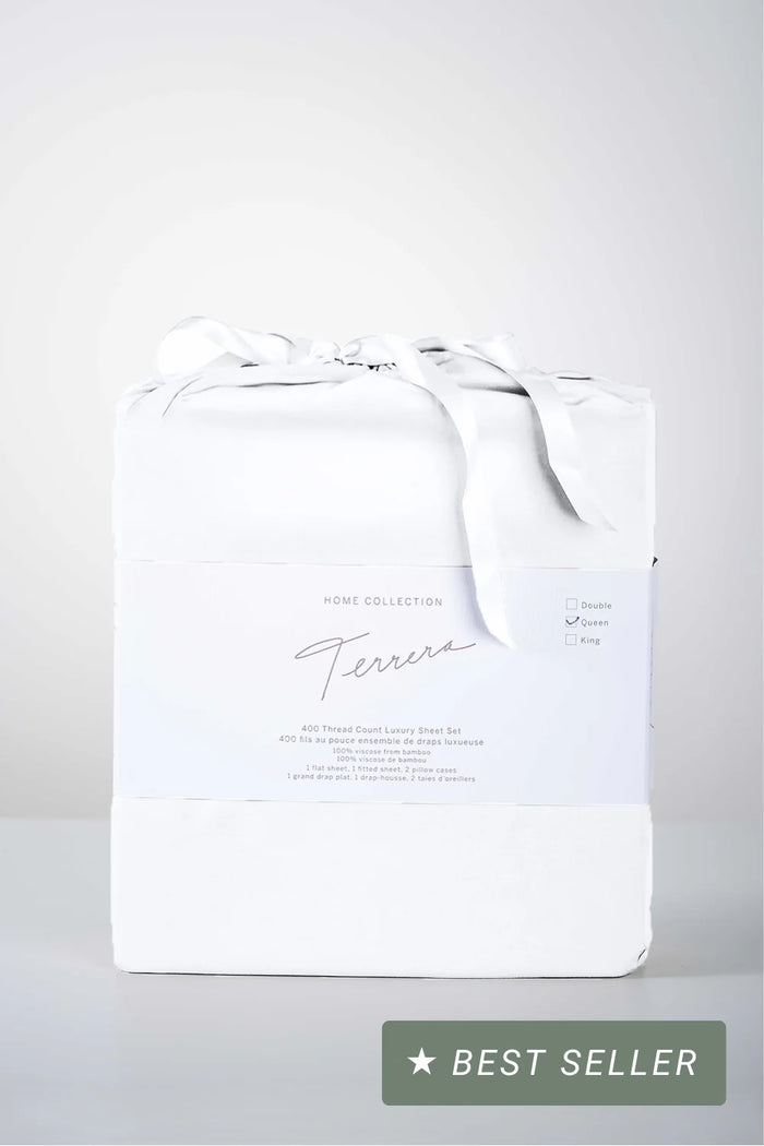 TERRERA BAMBOO DOUBLE SHEET SET | WHITE