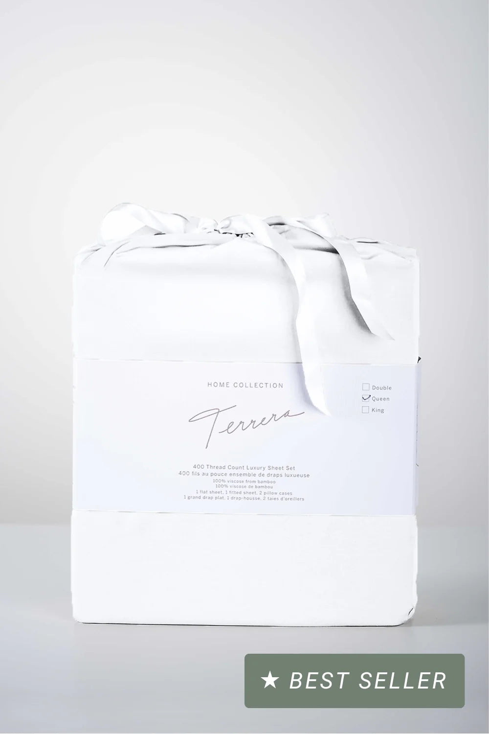 TERRERA BAMBOO KING SHEET SET | WHITE