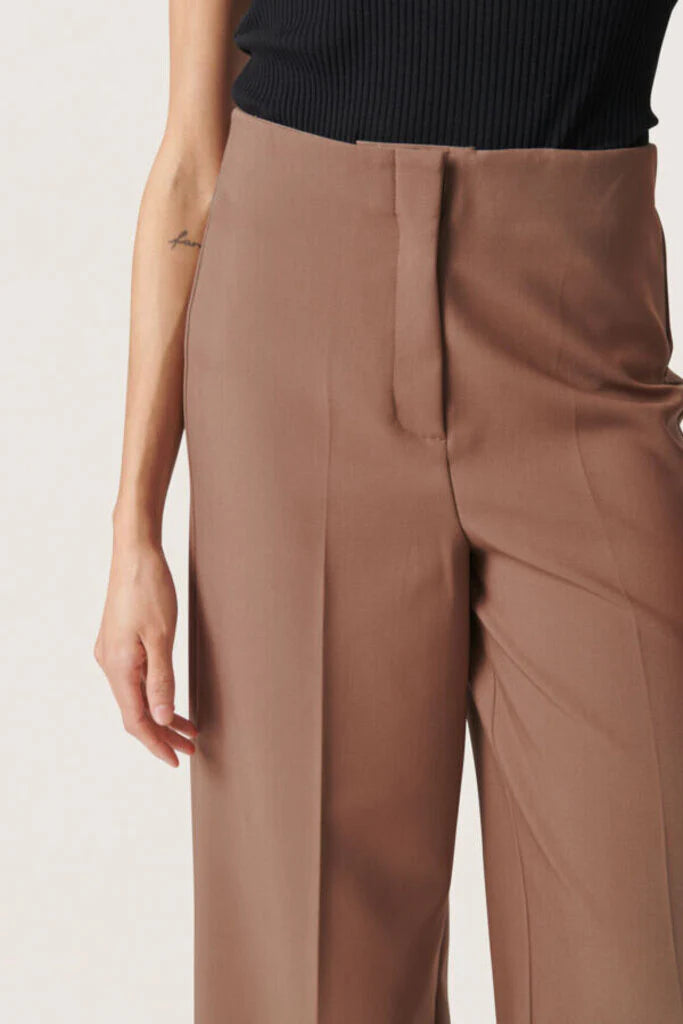 SL CORINNE CROPPED TROUSER | WALNUT