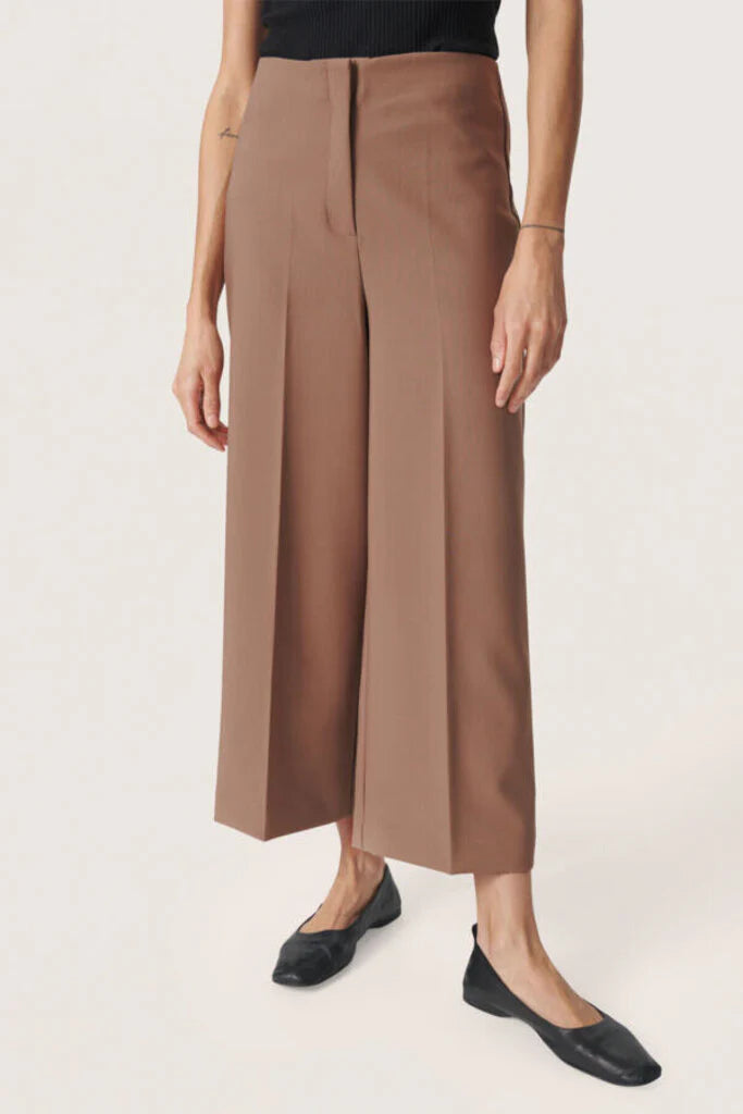 SL CORINNE CROPPED TROUSER | WALNUT