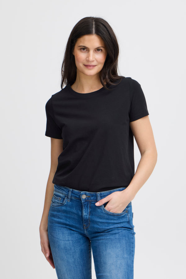FRANSA ZASHOULDER TEE | BLACK