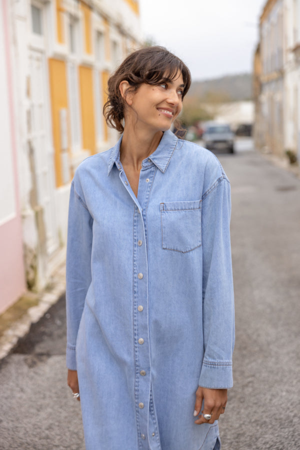 FRANSA LISE DRESS | LIGHT BLUE DENIM