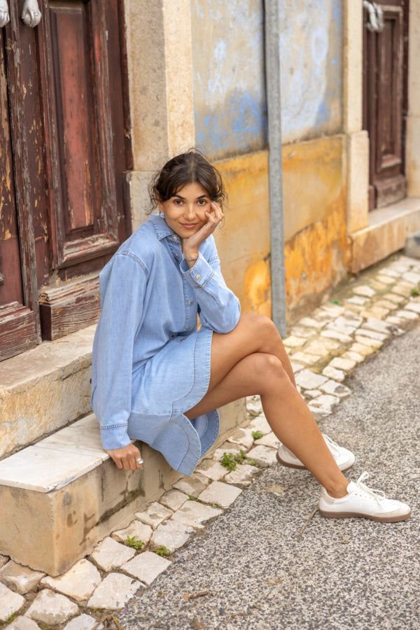 FRANSA LISE DRESS | LIGHT BLUE DENIM