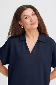 FRANSA AURORA DRESS | NAVY BLAZER