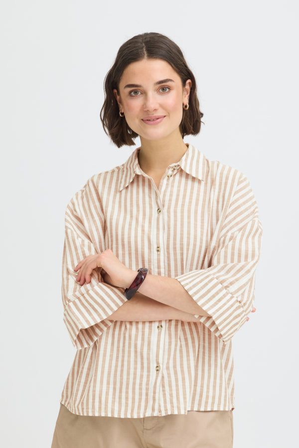 FRANSA PHEBE SHIRT | MOUNTAIN STRIPE