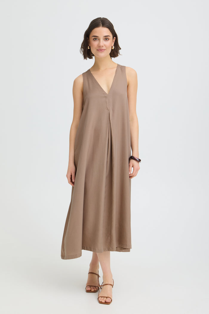 FRANSA POSY DRESS | BROWN