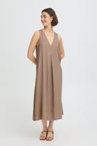 FRANSA POSY DRESS | BROWN