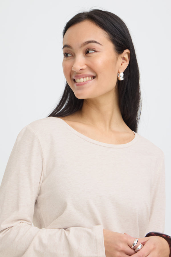 FRANSA CLEA TEE | OATMEAL