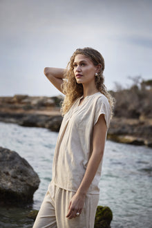 FRANSA JETT TOP | UNBLEACHED GRAY