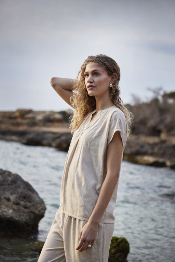 FRANSA JETT TOP | UNBLEACHED GRAY