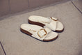 Load image into Gallery viewer, BIRKENSTOCK MADRID BIG BUCKLE HIGH SHINE | ECRU
