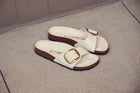BIRKENSTOCK MADRID BIG BUCKLE HIGH SHINE | ECRU