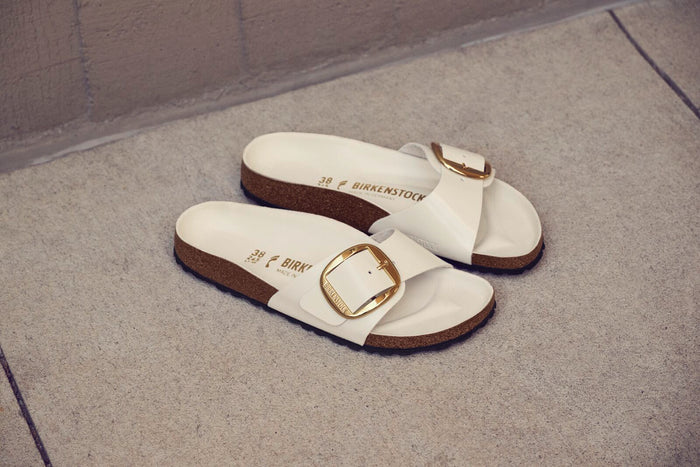 BIRKENSTOCK MADRID BIG BUCKLE HIGH SHINE | ECRU