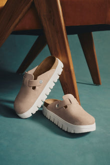 BIRKENSTOCK BOSTON CHUNKY SUEDE | WARM SAND