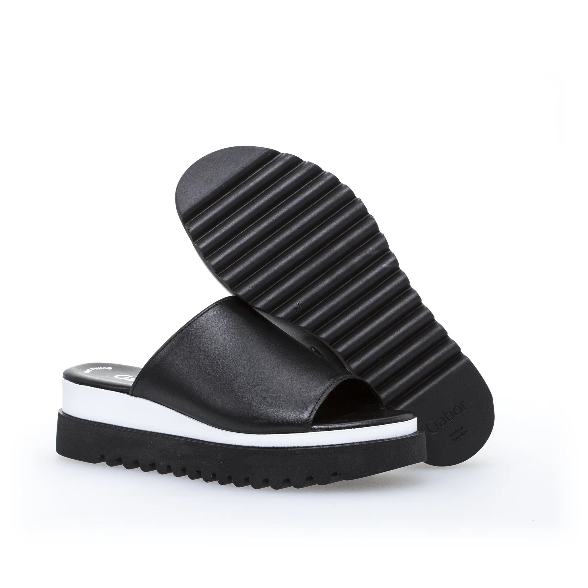 GABOR SLIP ON SANDAL | BLACK