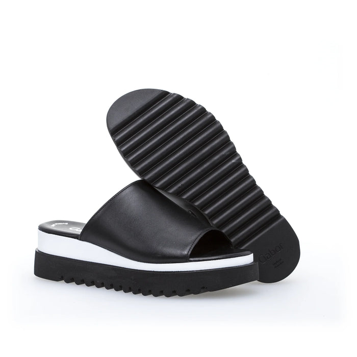 GABOR SLIP ON SANDAL | BLACK