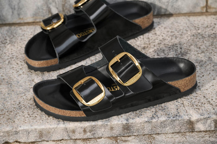 BIRKENSTOCK ARIZONA BIG BUCKLE HIGH SHINE | BLACK