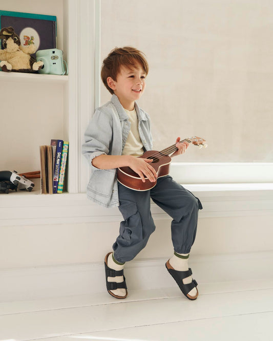 BIRKENSTOCK ARIZONA KIDS BIRKO FLOR | BLACK
